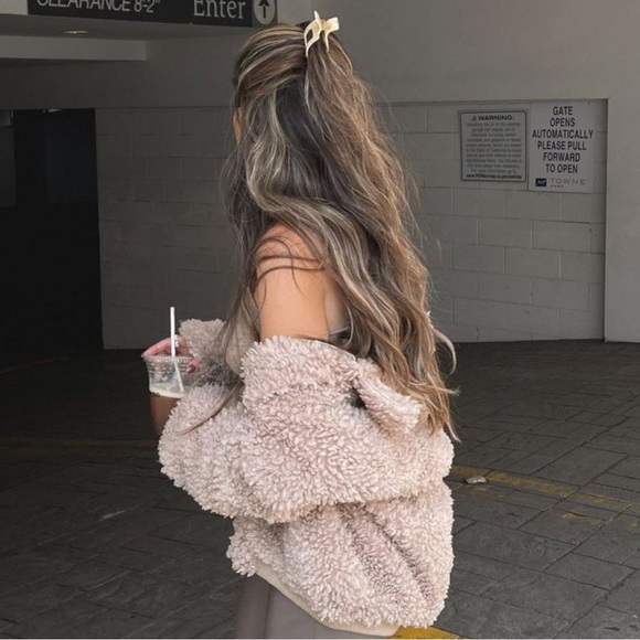 Endless Rose Sherpa Zip Up Jacket - Picture 6 of 8